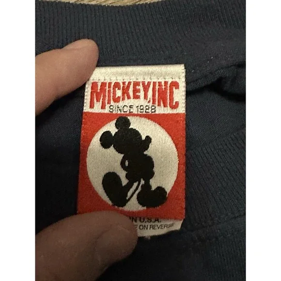 Vintage Disney Mickey Mouse Shirt Size XXL Blue Made In USA - Picture 5 of 9